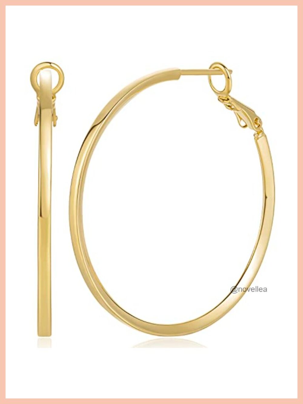 14K Gold Plated Hoop Earrings for Women Hypoallergenic Thin Gold Hoops